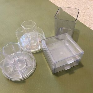 Clear Acrylic Storage Organizer Set